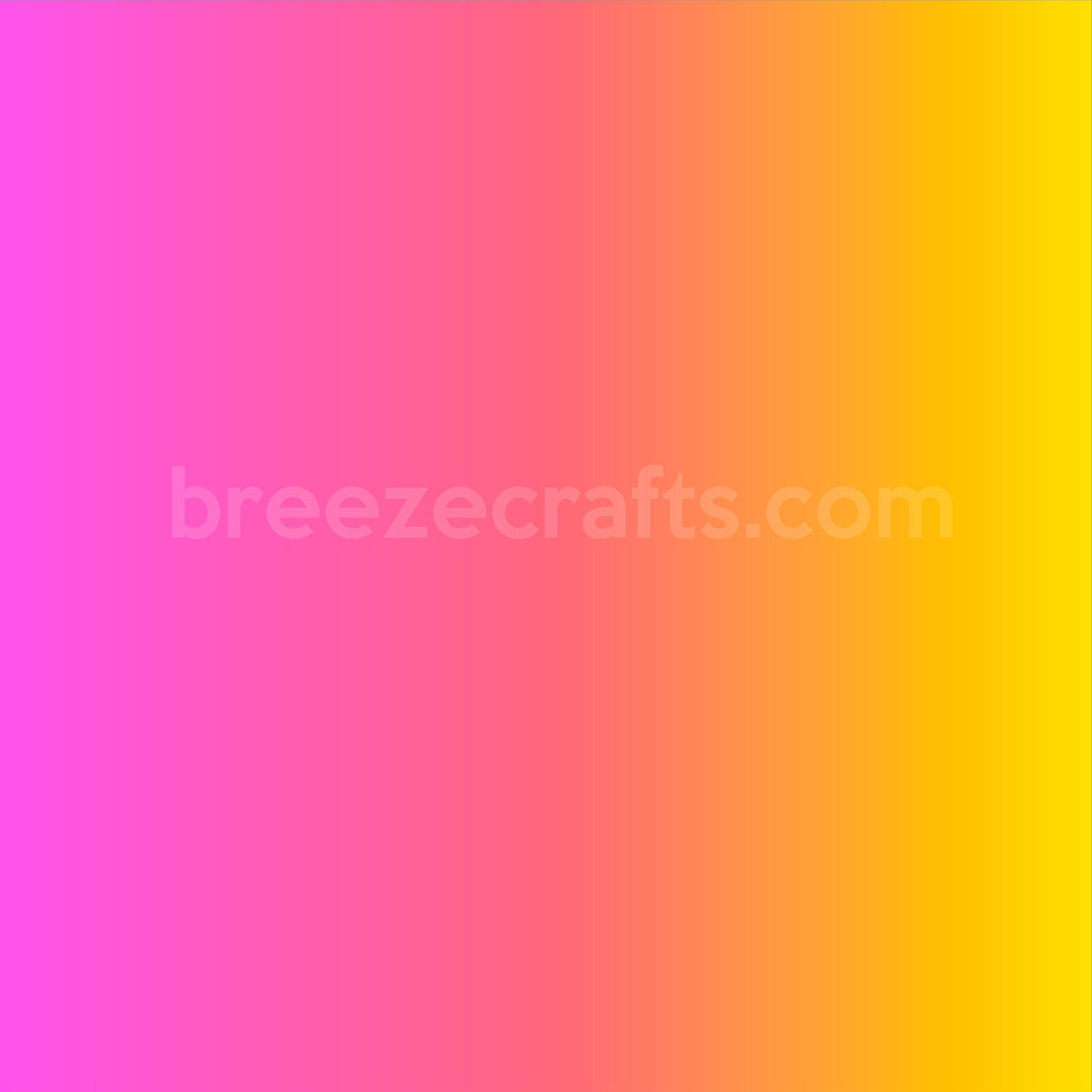 Pink, Coral and Yellow Ombre pattern craft vinyl sheet - HTV or